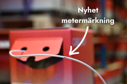 Bild på kabel med metermärkning från Nexans