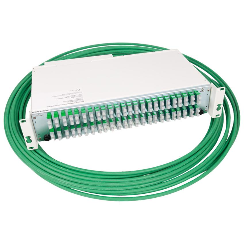 19 inch Preterminated fibre optic subrack with cable