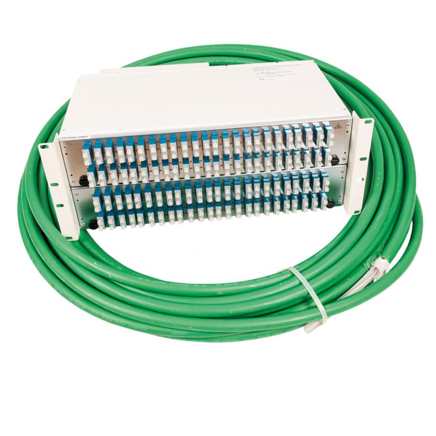 19 inch Preterminated fibre optic subrack with cable