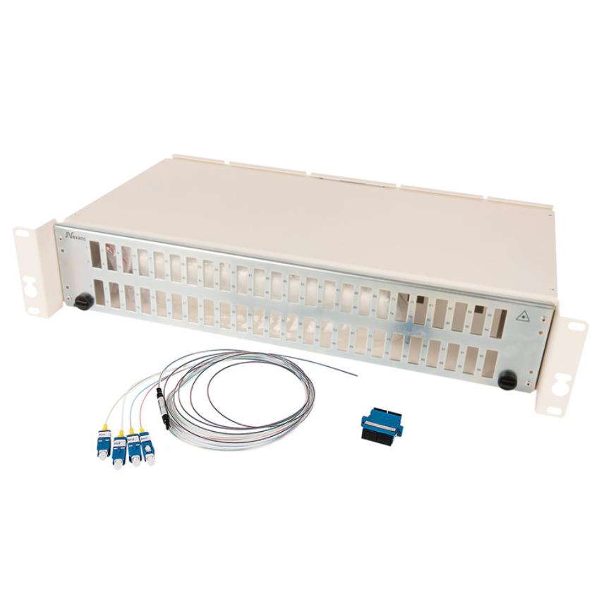 ODF-Enhet 19 tum 2U med installationskit 96SM SC/UPC Fan-out