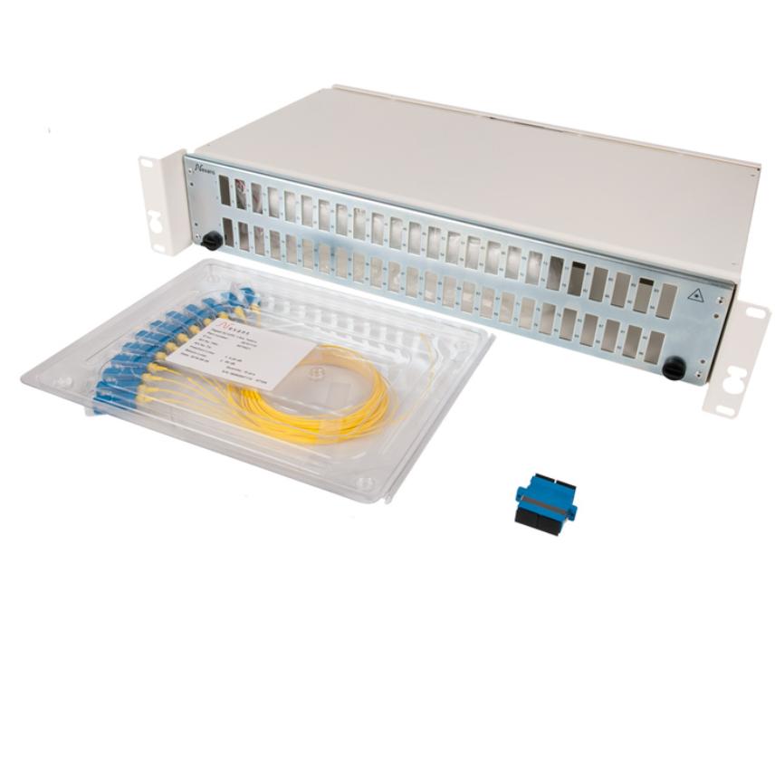 19 inch Subrack 2U with installation kit 96SM SC/UPC Pigtail