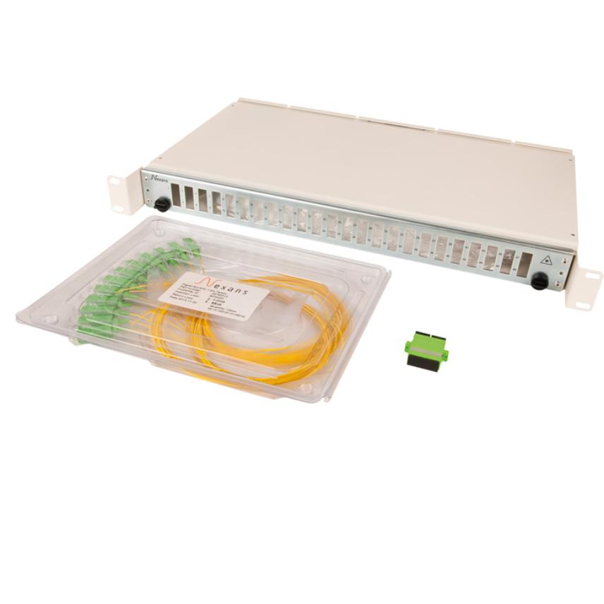 19 inch Subrack 1U with installation kit 12SM SC/APC Pigtail
