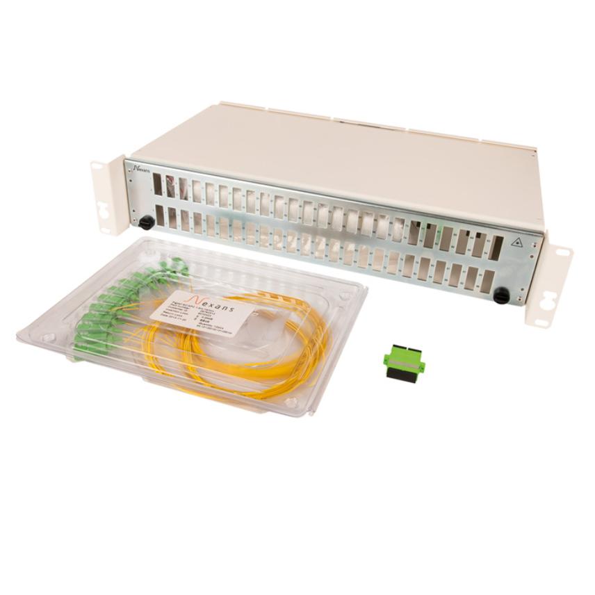 19 inch Subrack 2U with installation kit 96SM SC/APC Pigtail