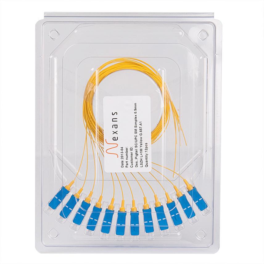 Pigtail 1SM G657A1 SC/UPC 1,5 m 12-pcs