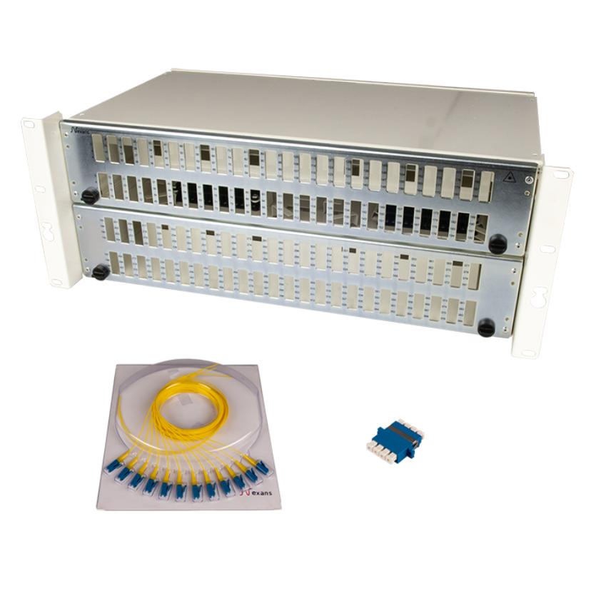 19 inch Subrack 4U with installation kit 384SM LC/UPC Pigtail