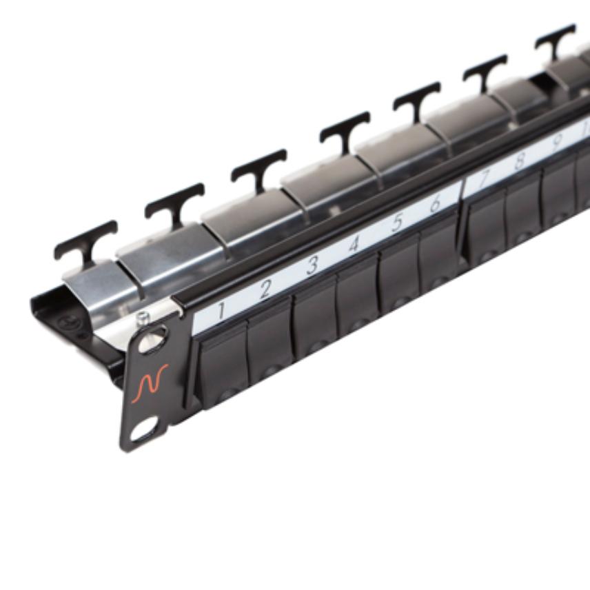 Patch Panel 24 Snap-In Fixed Black