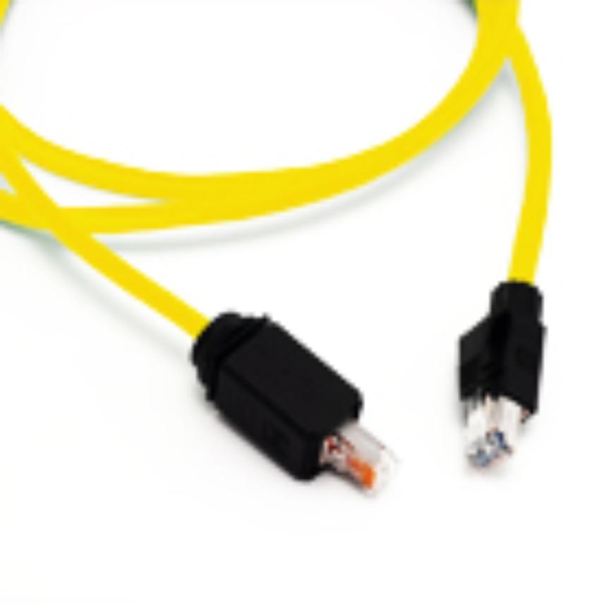 LANmark Industri Patchkablage RJ45 IP67/IP20 Kategori 6A skärmat PUR 5m Gul